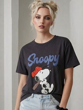 Baseball Snoopy Peanuts shirt in size Medium.